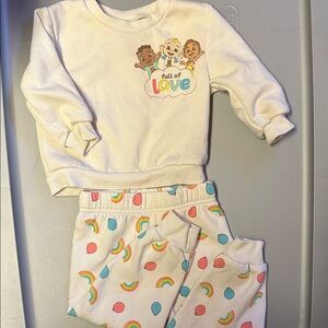 Kids Matching Set - Full of Love White and Multicolor